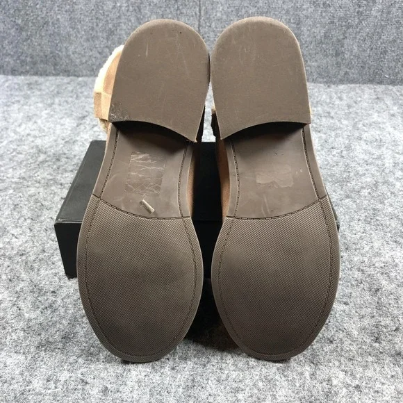 Sole Society Shearling Lined Boots Womens Brown Suede Pull On Ankle Mid Calf - Picture 10 of 14